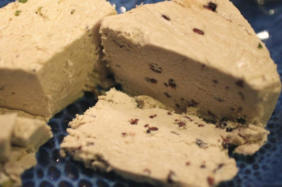 pieces of Greek 'halva' with almonds at 'M. Kosmidis'